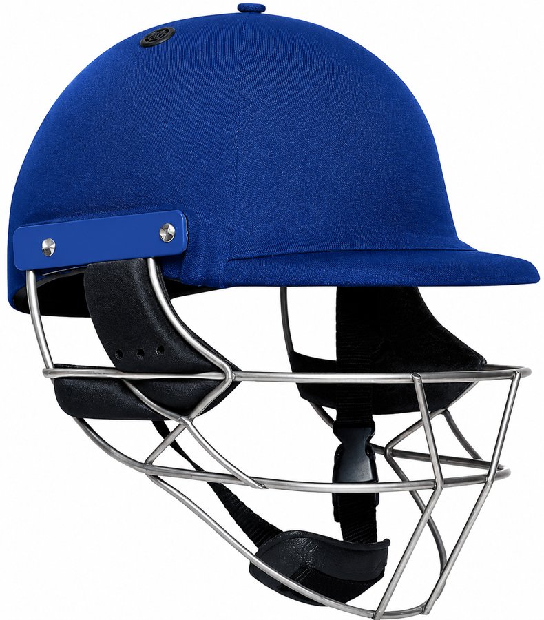 Cricket helmet - navy blue with steel grille
