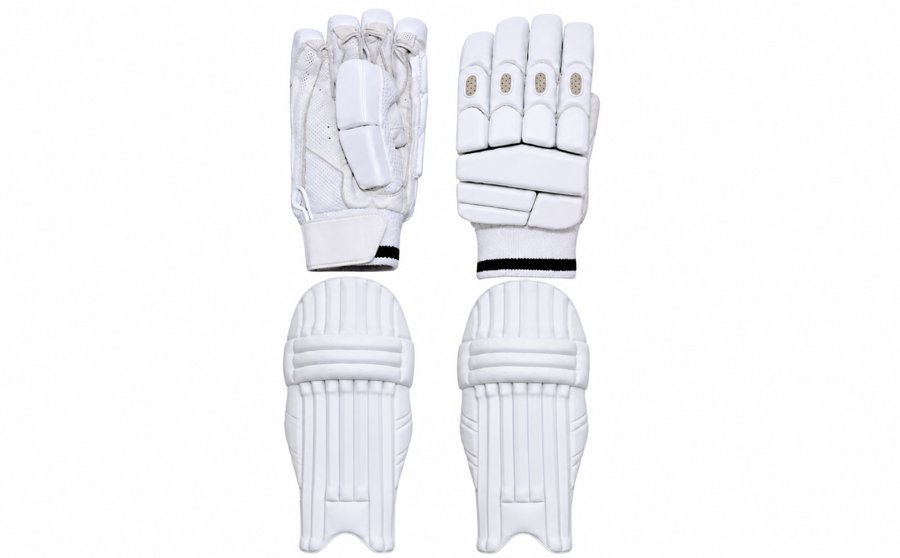 Cricket batting gloves and pads set